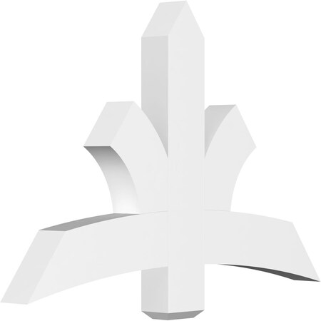 Ekena Millwork Davenport Architectural Grade PVC Gable Bracket, 48"W x 32"H x 4"D x 6"F, 16/12 Pitch GBP048X32X0406DAV00